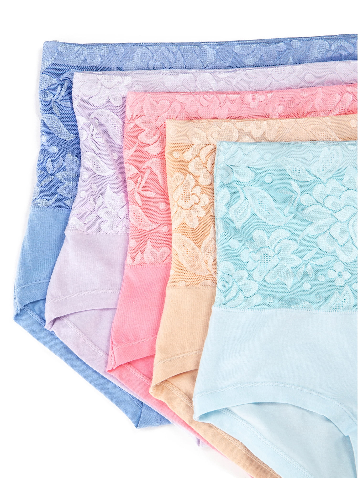 SAYFUT Women's 5 Pack High Waist Full Coverage Strechy Cotton Brief