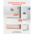 thumbnail image 5 of VEVOR Frameless Bathtub Shower Door, 34in. W x 55in. H, Half Shower Door for Bathtub, 180° Rotatable Tempered Glass Door, Half Shower Door with 1/4 in Tempered Glass Bathroom Shower Screen, Black, 5 of 9