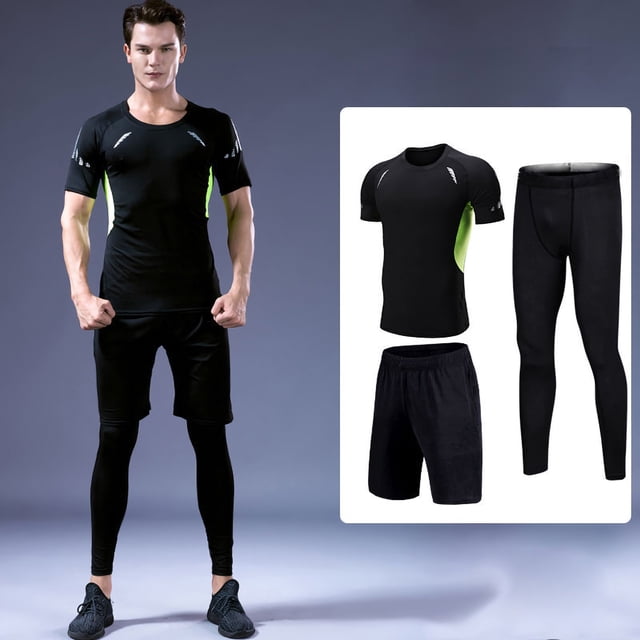 Traje deportivo, conjunto de 3 piezas para hombre, traje deportivo, pantalones cortos, traje deportivo, diseño revolucionario