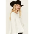 thumbnail image 3 of Cleo + Wolf Women's Tiered Flowy Tie Front Blouse - CLHO23W73-CRM Medium  US, 3 of 4