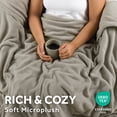 thumbnail image 5 of Sunbeam Heated Electric Microplush Throw Blanket, Light Gray, 4 Heat Settings, 50 x 70 in, 5 of 12