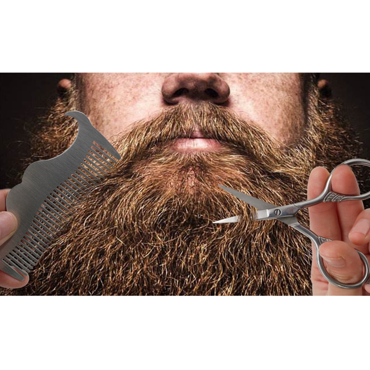 beard grooming kit with straight razor