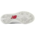 thumbnail image 3 of New Balance Youth 4040v7 Rubber Molded Baseball Cleat White/Grey 4.5, 3 of 6