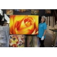 thumbnail image 4 of Startonight Canvas Wall Art Red Orange Macro Rose Petals Flowers Large Painting Framed 32" x 48", 4 of 6