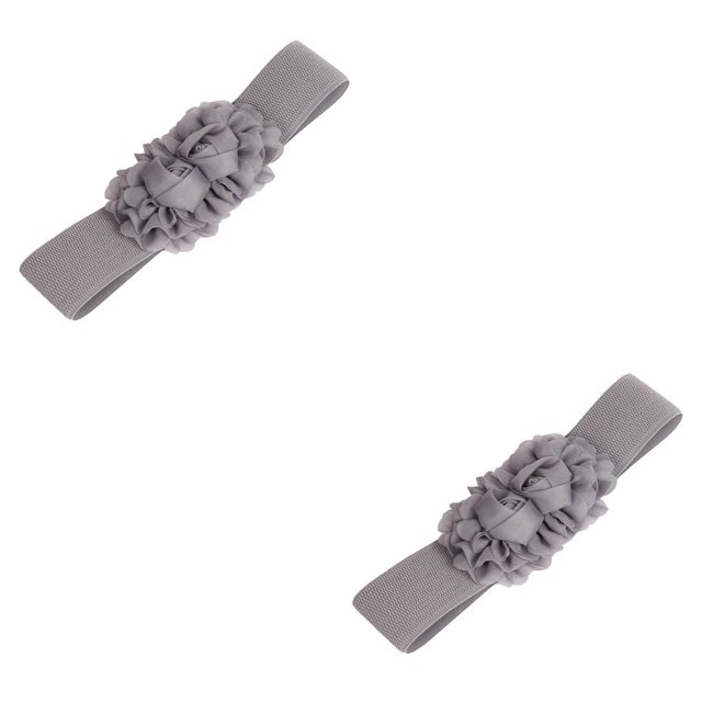 Cinturón de mujer Sonducket Accesorio de moda elegante cintura ancha color sólido gris CBP256715