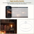 thumbnail image 4 of Linen Drum Lampshades Vintage Bookshelf Library Bookshelf Wooden Bookshelves Lit Candles 13"x13"x10" Light Shade for Table Lamps Floor Lamps Drum Lamp Shades Lampshade Replacement Assembly Required, 4 of 8