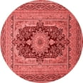 thumbnail image 1 of Ahgly Company Indoor Round Medallion Red Traditional Area Rugs, 3' Round, 1 of 4