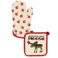 thumbnail image 2 of LazyOne Chocolate Moose Oven Mitt and Pot Holder Set, Cute Kitchen Accessories, Set of 1 Matching Oven Glove and 1 Hot Pad, 2 of 3
