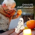 thumbnail image 5 of Halloween Ghost Walking Dog Statue: Ghost Walking His Ghost Dog Halloween Ghost Dog Statues Spooky Ghost Dog Halloween Figurine Home Tabletop Decorations (White 2pcs, Extra Large), 5 of 5