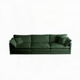 thumbnail image 4 of Modern 2-Piece Upholstered Sofa Set, 1+3 Seat Green Chenille, 220×80×75cm, 4 of 19