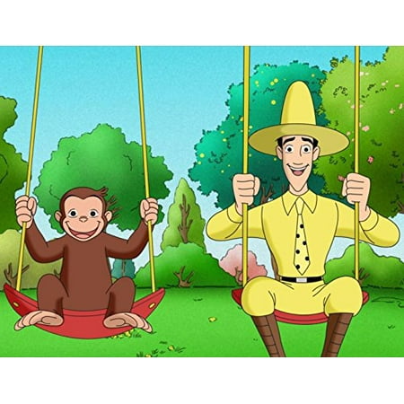 George Case - Curious George the Monkey Birthday Edible Image Photo 1/4 Quarter Sheet Cake Topper Personalized Custom Customized Birthday Party
