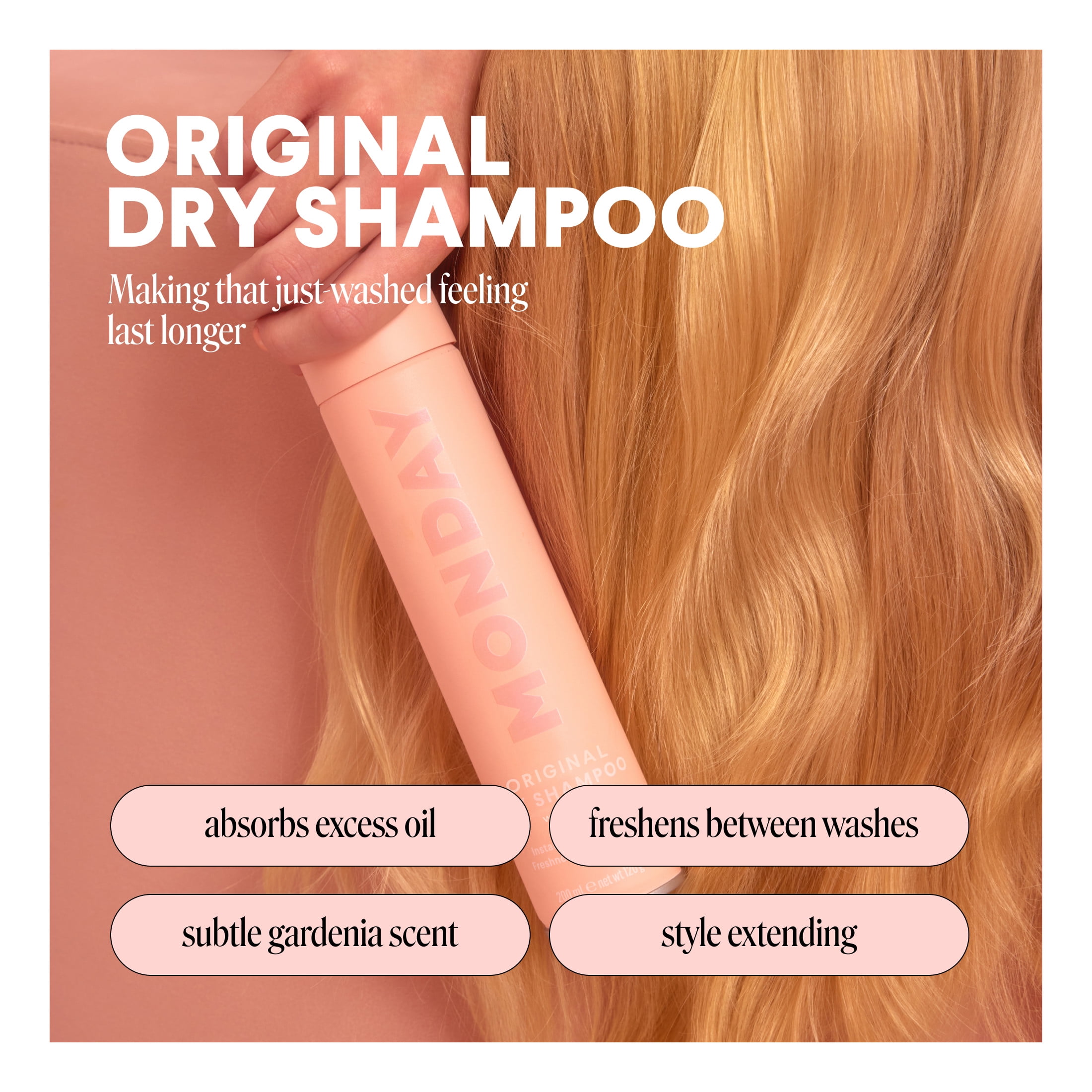 MONDAY Haircare Original Dry Shampoo SLS and Benzene-Free, 6.7 oz