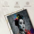 thumbnail image 6 of Elephant Stock Grunge Female Portrait Geisha Wall Art - Vertical Canvas Wall Art - Living Room Wall Decor - People Canvas - Black And Gray Decor - 24" x 36", 6 of 8