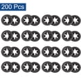 thumbnail image 3 of Unique Bargains 200 Pack Internal Tooth Star Lock Washers M4 Quick Speed Locking Washers, 65Mn Steel Starlock Push Nuts, 3 of 4