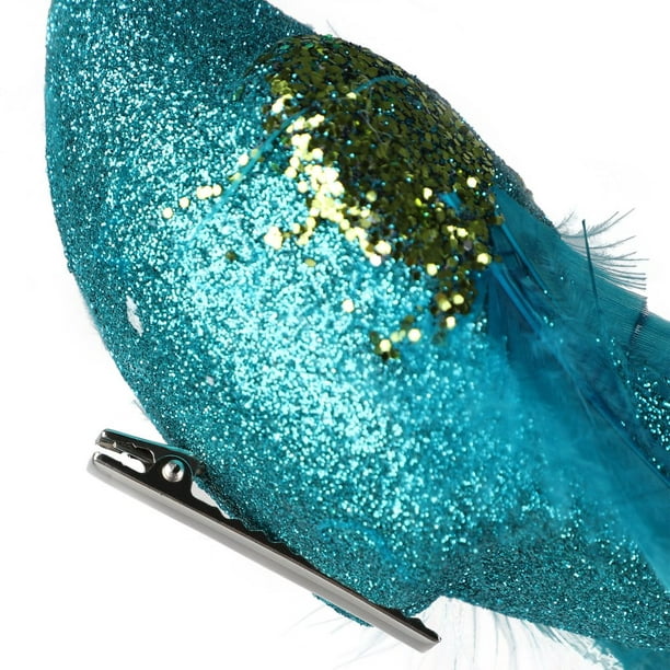 19.7in Peacock Christmas Ornaments Glittered Bird Clip-On Christmas Ornament Peacock Turquoise, Peacock Christmas Decorations, 1 Pack, Men's, Size: 50