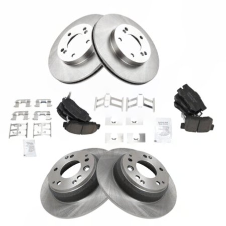 For 1995-1998 Odyssey Mini Passenger Van Brake Pad and Rotor Kit Front and Rear