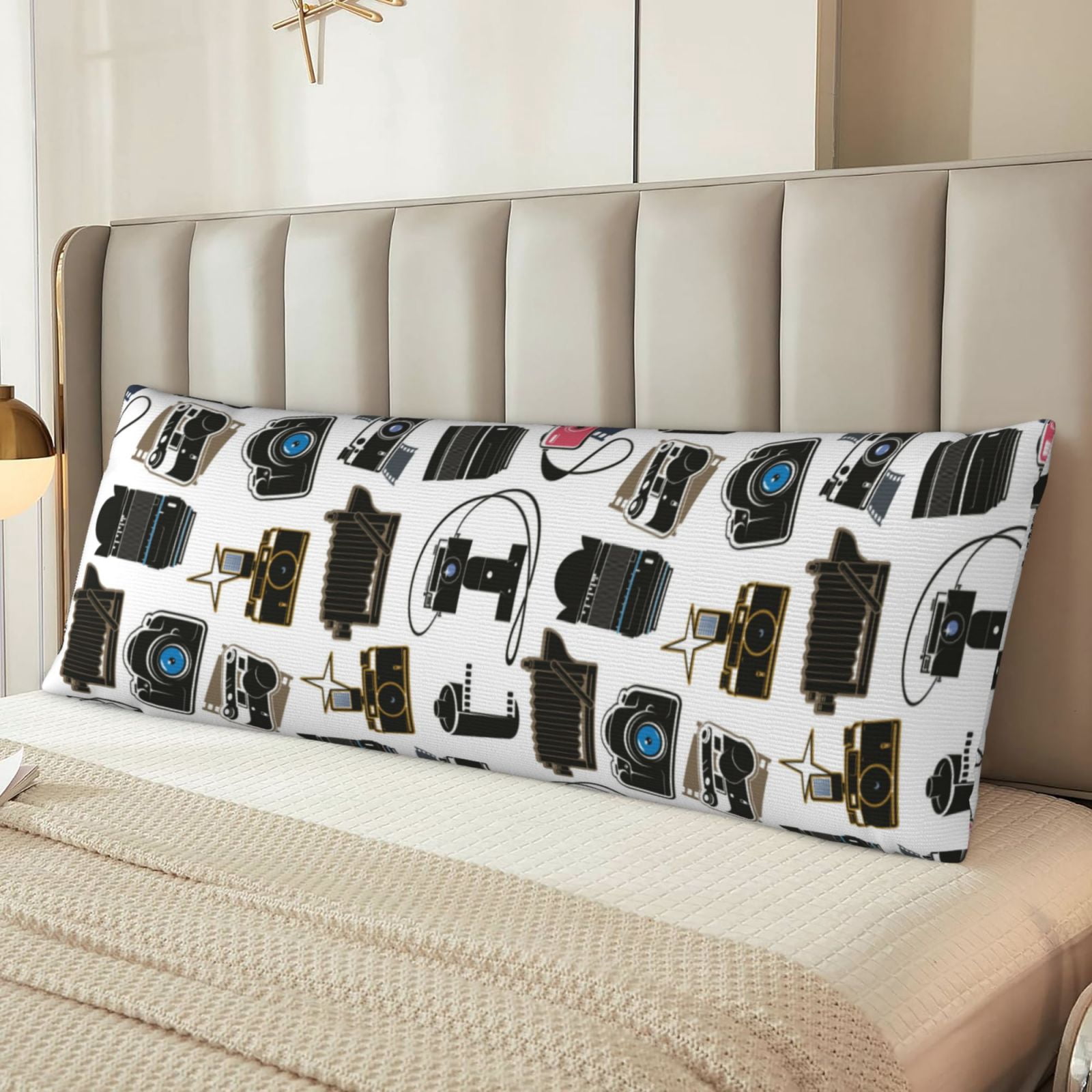 Naloa Cool Camera Super Soft 20x60 Body Pillow Case,Long Side Hidden Zipper（PILLOWS ARE NOT INCLUDED）