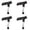 Black 4 Packs, variant on Coconut Opener Tool Coco Water Punch Tap Drill Straw Open Hole Cut Gift NEW 3PCS
