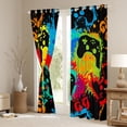 thumbnail image 3 of Manfei Teens Video Game Black Out Curtains,Console Game Lover Curtains Pack of 2 (42x63 Each),Watercolor Splatter Ink Bedroom Curtains For Kids,Microfiber Bedroom Decor, 3 of 6