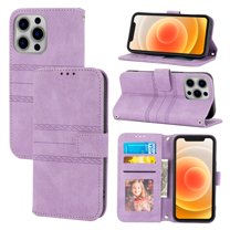 Dteck for iPhone 14 Pro Max 6.7",Crossbody Neck Strap Lanyard Purse Handbag Shoulder Strap Cover with ID Card Holder Phone Case for iPhone 14 Pro Max, Lightpurple