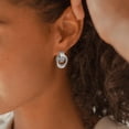 thumbnail image 3 of Chunky Earring for Women, 14K Gold/SIlver Plated Dainty Knot Statement Earrings Geometric Dangle Drop Earring for Women Jewelry Gifts, 3 of 14