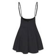 thumbnail image 6 of Shuttle tree Women Mini Suspender Skirt High Waisted Pleated Adjustable Strap Dress with Zipper, 6 of 7