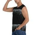 thumbnail image 3 of Pofeuu Silver Glitter1 Print Men's Muscle T-Shirt, Sleeveless, Muscle Tank, Classic Muscle Tee Top For Men Casual Sleeveless Muscle T-Shirt Trendy Clothes-XX-Large, 3 of 7
