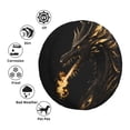 thumbnail image 4 of Logiee Black And Gold Fire Dragon Print Spare Tire Cover, Universal Wheel Protectors,Waterproof Dust-Proof UV Sun Wheel Tire Cover,Fit for SUV, RV, Travel Trailer, Truck-15 inch, 4 of 6