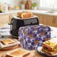 thumbnail image 3 of Halloween Toaster Cover 2 Slice, Orange Pumpkin Funny Ghost Black Cat Purple Dustproof Bakeware Oven Protector with Top Hook, Waterproof Small Kitchen Appliance Toasters Dust Cover, 12"x7.5"x8", 3 of 7