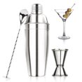 thumbnail image 1 of Set de coctelera Ohtomber de acero inoxidable de 750 ml con accesorios, 1 of 7