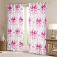 thumbnail image 2 of Manfei Cute Bow Loves Kitchen Curtains,Pink Dreamy Bowknot Black Out Curtains Pack of 2 (42x63 Each), 2 of 6