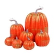 thumbnail image 2 of Halloween 12 Pack Pumpkin Decor Ornament Set, Faux Pumpkins for Fall Harvest Table and Party Display Orange, 2 of 4