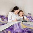 thumbnail image 5 of Castle Fairy Abstract Marble 2Pcs Bedding Comforter Set for Boys Girls Children,Gradient Marbling Watercolor Twin Comforter Sets,Gold Metallic Breathable Bedding Set,Luxury Bedroom Decor, 5 of 8