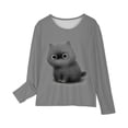 thumbnail image 4 of None Comfort Shirts for Baby Boys Crew Neck Graphic Gray Girls Blouses Fashion Clothes Long Sleeve Shirts, 4 of 5