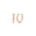 thumbnail image 3 of Tilo Jewelry 14K Rose Gold Classic Polished Round Gold Hoop Earrings (12mm) for Women & Unisex, 3 of 9