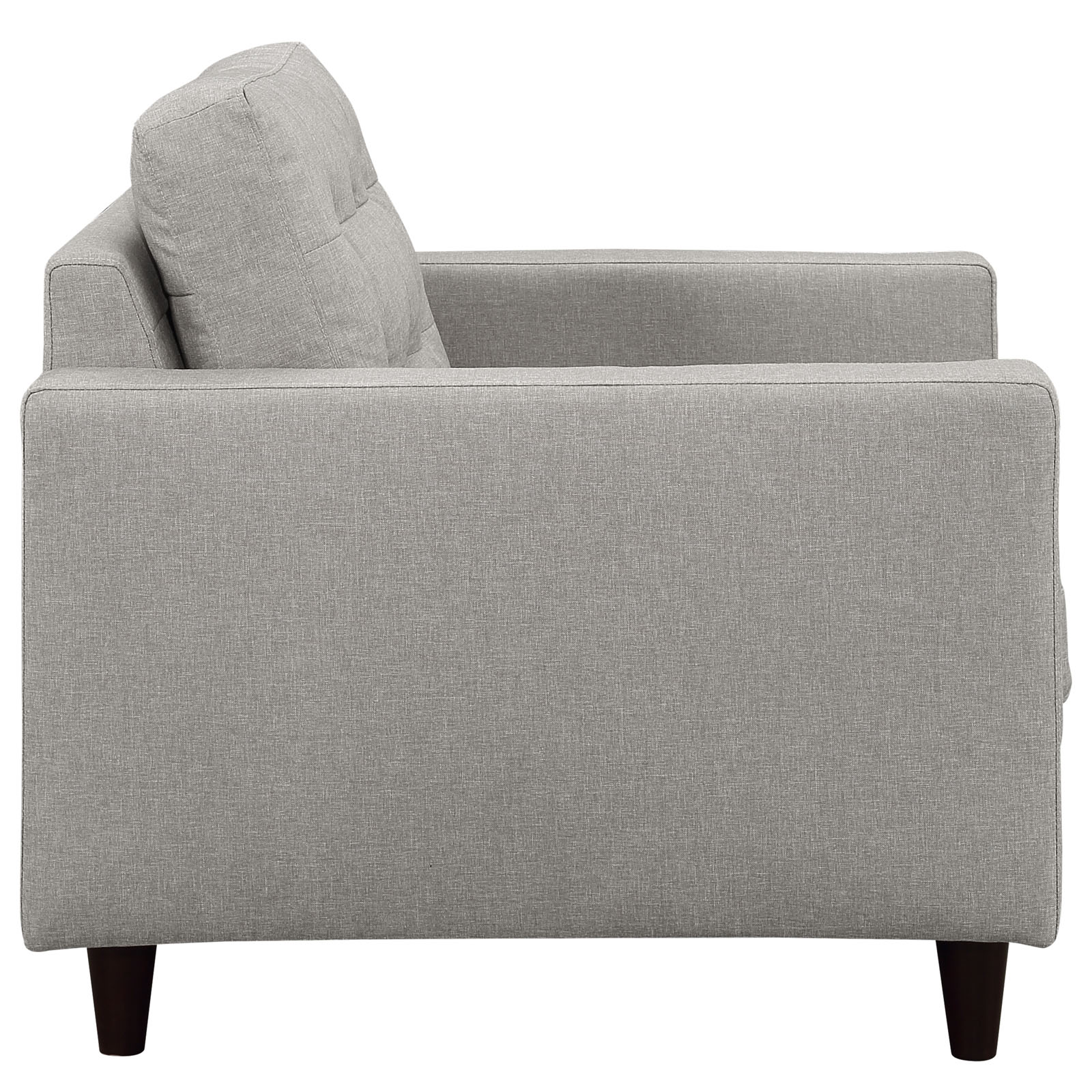 Modway Empress Upholstered Fabric Armchair in Light Gray - image 4 of 5