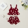 thumbnail image 3 of Newborn Baby Girl Short Clothes Daisy Floral Sleeveless Tops Shorts 2PCS Summer Outfit Set, 3 of 7