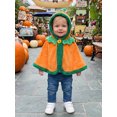 thumbnail image 3 of RUINIXCW Toddler Baby Girl Boy Halloween Pumpkin Costume Kids Infant Baby Fall Winter Poncho Plush Pumpkin Cloak Fancy Party Cape Funny Cosplay Outfit, 3 of 8