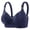 Blue, variant on Turilly Bras Womens Plus Size Shiny Wireless Bra Side Support Smoothing Everyday Bras