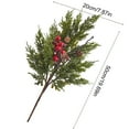 thumbnail image 3 of Artificial Winter Pine Needles Branches, Fake Greenery Pine Picks with Pinecone Christmas Flower Arrangements for DIY Crafts Xmas Wreath (B), 3 of 6