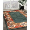 thumbnail image 3 of Ahgly Company Machine Washable Indoor Square Traditional Dark Sienna Brown Area Rugs, 3' Square, 3 of 7