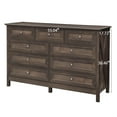 thumbnail image 4 of Bellemave Farmhouse Rustic Wood Chest of Drawers for Bedroom 9-Drawer Dresser Wooden Storage Cabinet for Living Room, Entryway, Hallway (Brown), 4 of 7