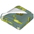thumbnail image 2 of Bixox Fleece Blanket Cute Yoga Frogs Pattern Super Soft Double-Sided Microfiber Flannel Blanket for Sofa, Bed, Couch,Suitable for All Seasons -, 2 of 5