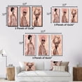 thumbnail image 4 of Designart "Retro Glamour African American Beauty IV" African American Woman Framed Wall Art Set Of 3 - Pink Woman African American Frame Gallery Set For Office Decor, 4 of 6