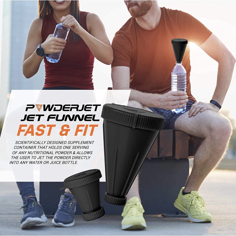 3-in-1 Protein Funnel Powder Device Protein Powder Containers to Go and Powder Mixer Tight-Lock Containers for Protein Powder and Pre Workout