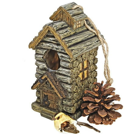 Design Toscano Backwoods Bird House Collection: Cabin