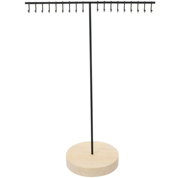 LULULION Necklace Rack Jewelry Stand Black Iron 1Pcs