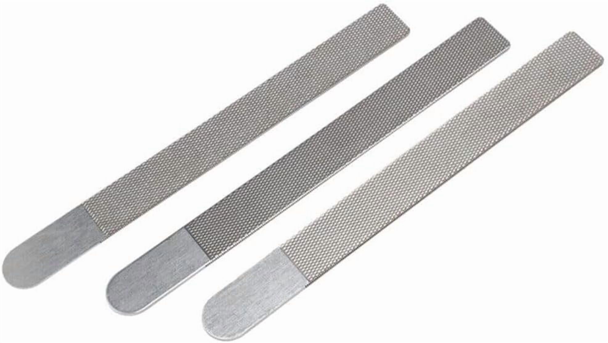 ABCISI 3pcs Guitar Nut Files, Fret Crowning Slot Filing Luthier Repairing Tool Kit 12.5 x 1.4cm