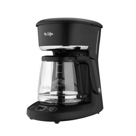 Mr. Coffee 12-Cup Programmable Coffeemaker, Brew Now or Later, Black