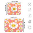 thumbnail image 3 of Dish Drying Mat Kitchen Pad Large Counter Absorbent Dish Mats Drainer Smiley Face on Orange Background, 3 of 8